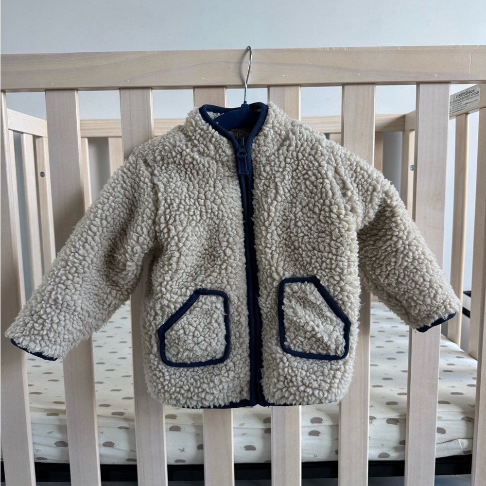 Cozy Cream Sherpa Kids Jacket